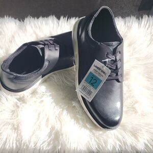 NWT Lands' End Stylish And Comfortable Men's Lace Up Black Oxfords. Size 12